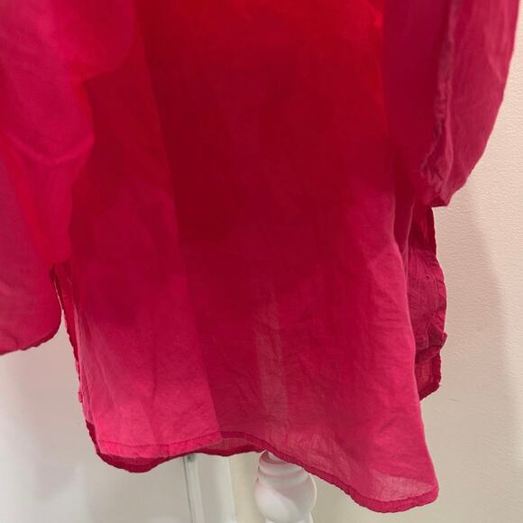 IRO Olivia Hot Fuchsia Pink Drop Waist Sleeveless Open Back Mini Dress Glam Bold - Picture 7 of 10